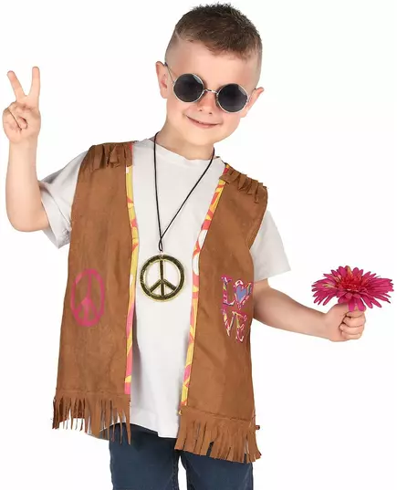 Dětský kostým hippie vesty, Velikost: 3-4 let (XS), image 2