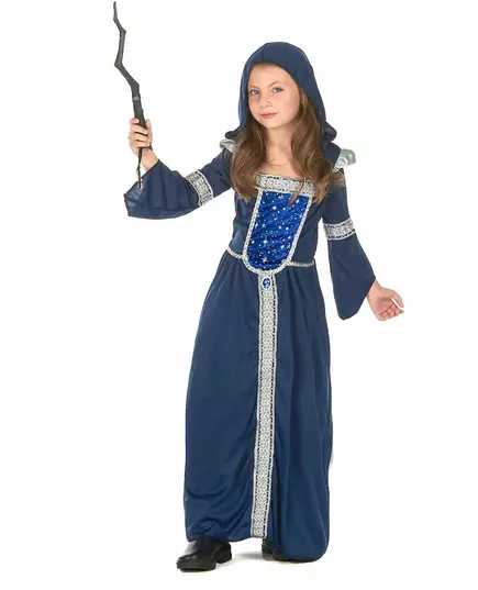 Dívčí kostým kouzelníka v půlnoční modré, image 2