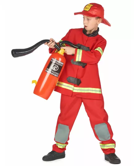 Červený hasičský kostým pro děti, Velikost: 4-6 let (110-120 cm), image 2