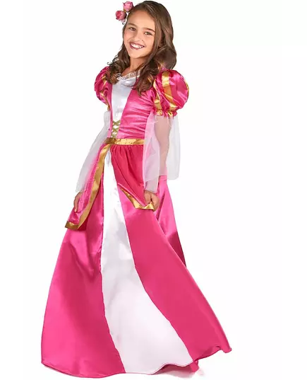 Růžový středověký kostým princezny pro dívky, Velikost: 3-4 let (92-104 cm), image 2