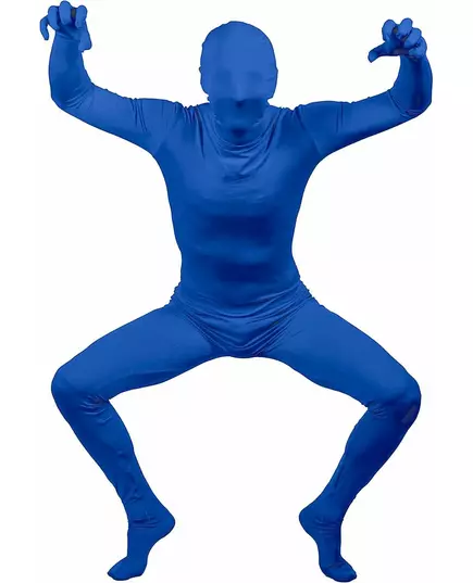 Modrý „second skin“ kostým pro dospělé, Velikost: Medium, image 2