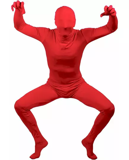 Červený „second skin“ kostým pro dospělé, Velikost: Medium, image 2
