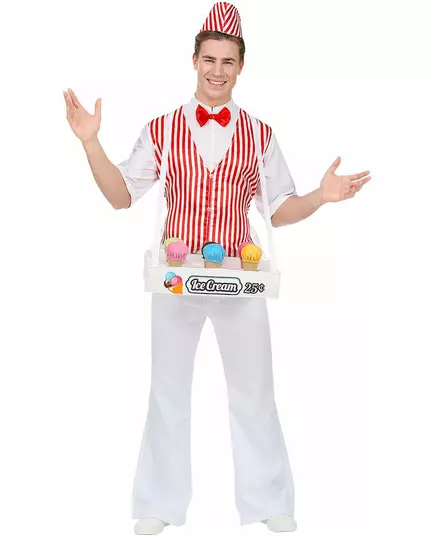 Kostým prodavače zmrzliny pro muže, Velikost: Medium/Large, image 2