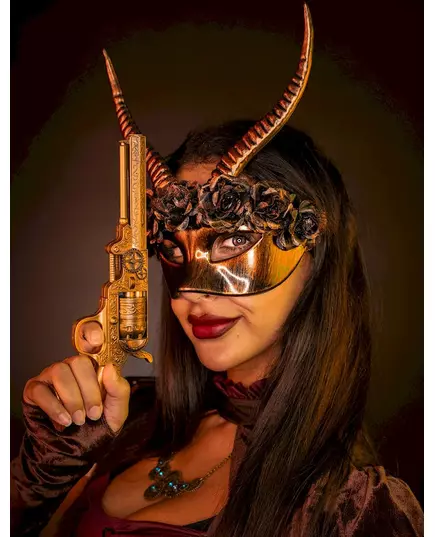 Sexy steampunková polomaska pro dospělé, image 2