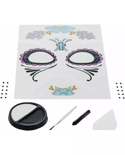 Modrá květinová sada líčení pro ženy, Day of the Dead, image 2