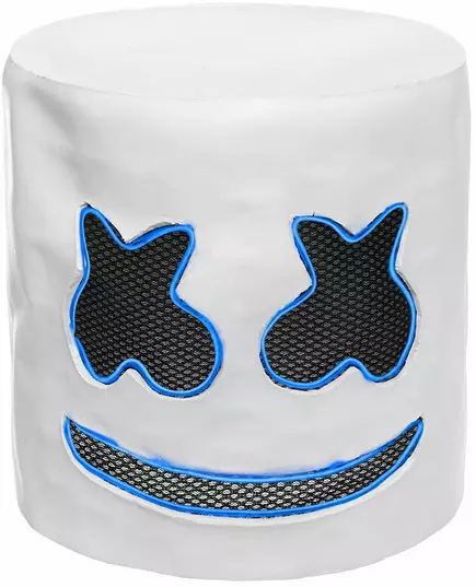 Modrá LED marshmallow DJ maska pro dospělé, image 2