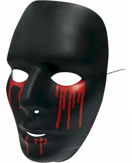 Černá maska se slzami krve pro muže Halloween, image 2