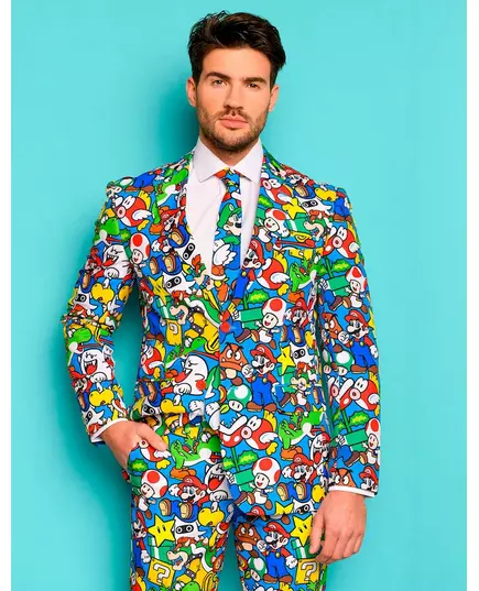Kostým Super Mario Opposuits pro dospělé, Velikost: Medium (EU 48-50), image 2