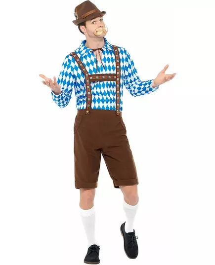 Bavorský kostým modro-hnědý pro dospělé, Velikost: X-Large, image 2