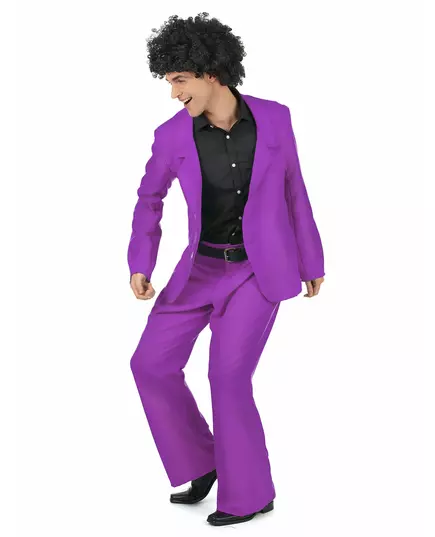 Fialový disco kostým pro dospělé, Velikost: X-Large, image 2