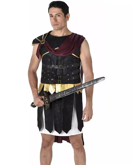 Černo-zlatý kostým římského gladiátora pro muže, Velikost: Large, image 2