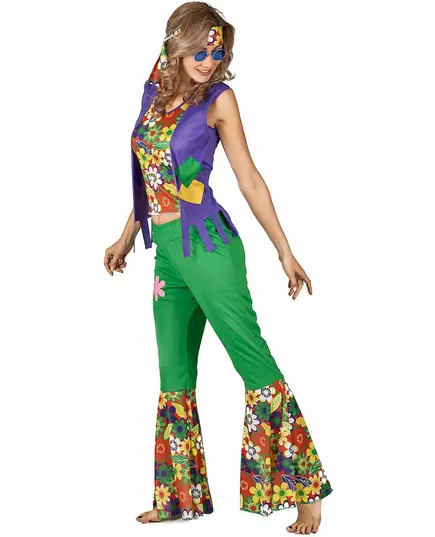 Kostým hippie flower power pro ženy, Velikost: Medium, image 2