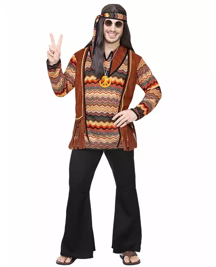 Přírodní hippie kostým pro muže, Velikost: X-Large, image 2