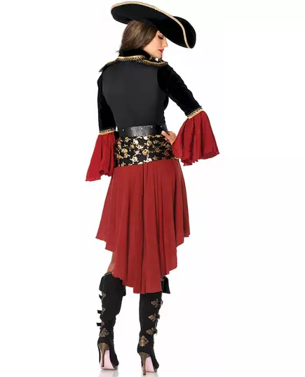 Pirátský kostým pro ženy se zlatými vzory, Velikost: Medium (40-42), image 2