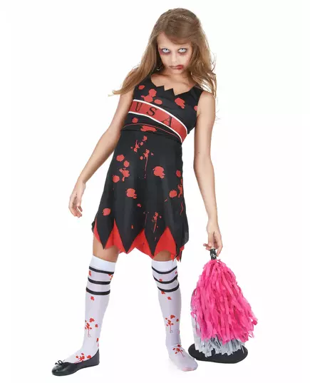 Kostým zombie roztleskávačky pro dívky Halloween, Velikost: 13-15 let (XL), image 2