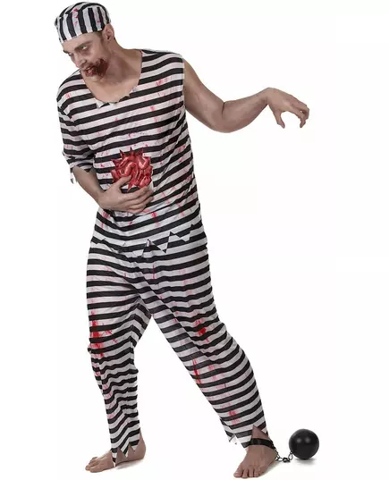 Strašidelný kostým zombie vězně pro muže, Velikost: X-Large, image 2