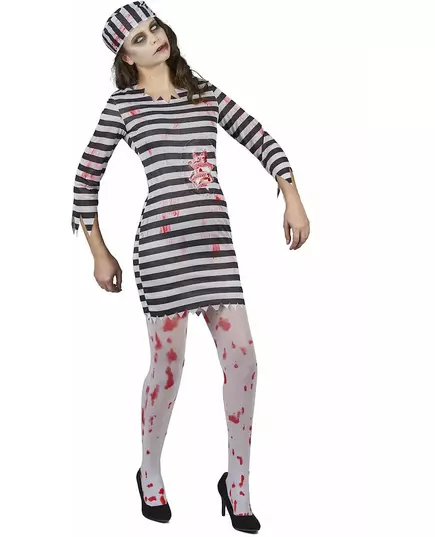 Strašidelný kostým zombie vězeňkyně pro ženy, Velikost: Medium, image 2