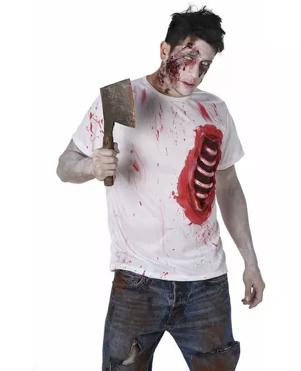 Latexový zombie kostým s žebry pro muže, Velikost: X-Large, image 2