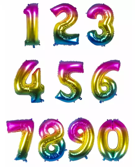Vícebarevný fóliový balónek 86 cm, Velikost: 8, image 2