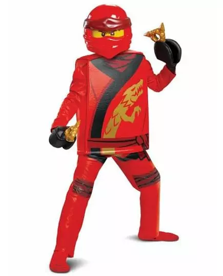 Kai Ninjago deluxe kostým – LEGO děti, Velikost: 7-8 let (124 - 136 cm), image 2