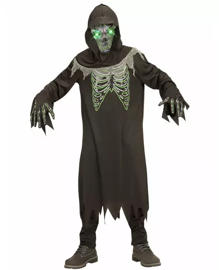 Černo-zelený kostým grim reaper pro děti, Velikost: 11-13 let (158 cm), image 2