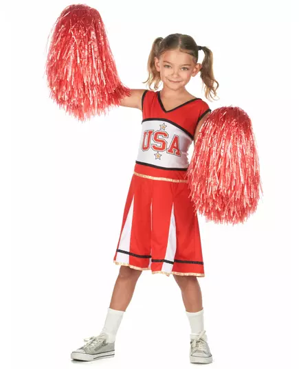 Dívčí kostým roztleskávačky USA červený, Velikost: 3-4 let (92-104 cm), image 2