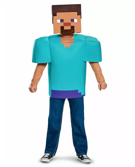 Klasický kostým Minecraft Steve pro děti, Velikost: 10-12 let (137 - 149 cm), image 2