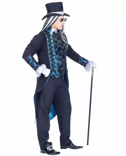 Pánský modrý viktoriánský upíří kostým, Velikost: M, image 2