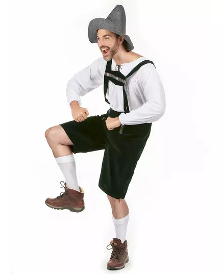 Tmavě zelený bavorský kostým pro muže, Velikost: Large, image 3