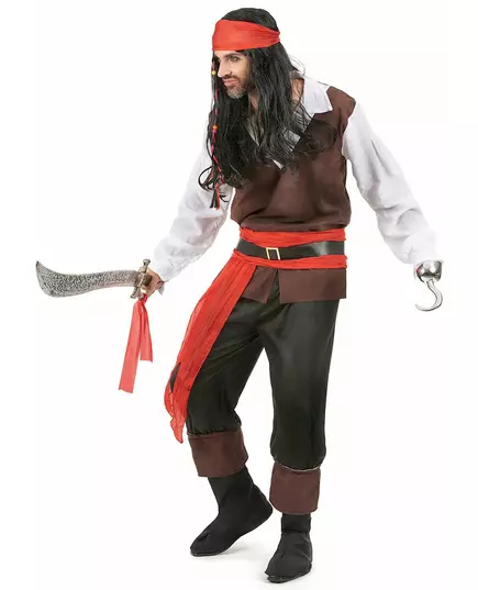 Kostým černých pirátských kalhot pro muže, Velikost: XX-Large, image 3