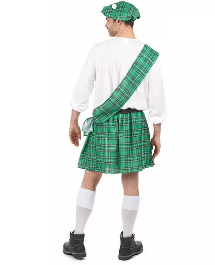 Zeleno-bílý skotský kostým pro muže, Velikost: Medium, image 3
