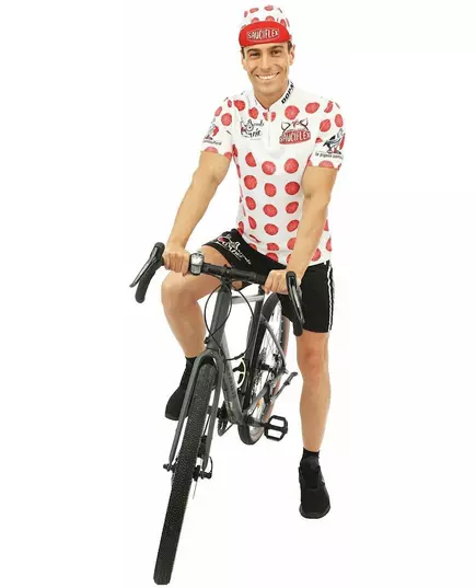 Pánský cyklistický kostým Sauciflex bílo-červený, Velikost: Small/Medium, image 2
