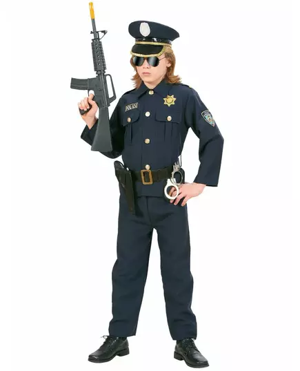 Tmavě modrý policejní kostým pro chlapce, Velikost: 5-7 let (128 cm), image 3