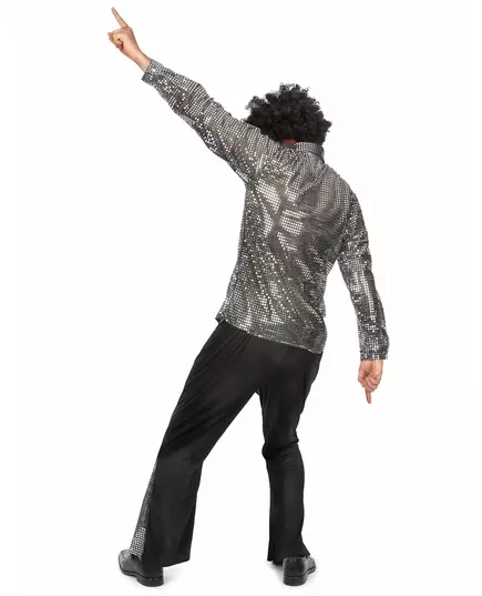 Stříbrný disco kostým pro muže, Velikost: X-Large, image 3