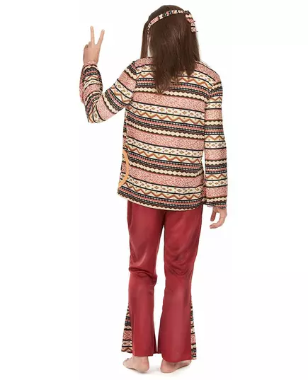 Bordó hippie kostým pro muže, Velikost: Small, image 3