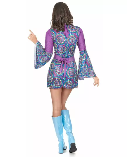 Psychedelický hippie kostým pro ženy, Velikost: Medium, image 3