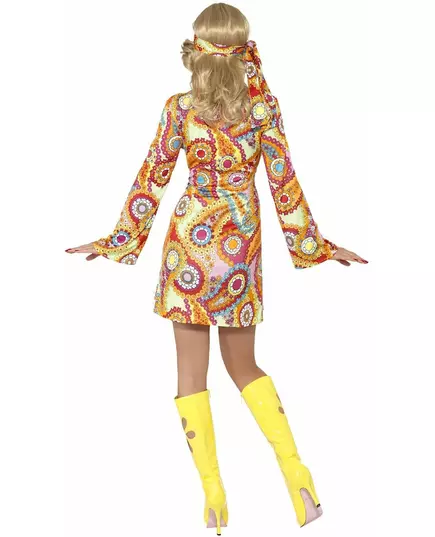 Hippie kostým s barevnými vzory pro ženy, Velikost: Large, image 3