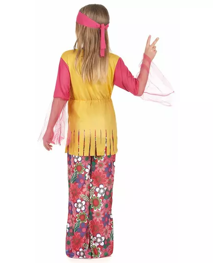 Vícebarevný hippie kostým pro dívky, Velikost: 10-12 let (130-140 cm), image 3