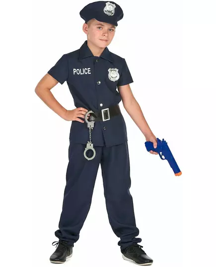 Dětský kostým policisty s krátkým rukávem, Velikost: 4-6 let (110-120 cm), image 2