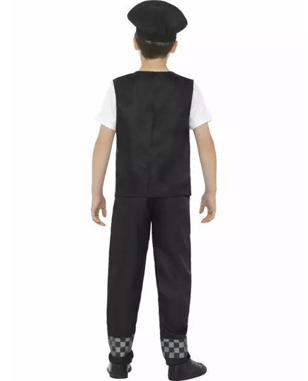 Černo-bílý policejní kostým pro chlapce, Velikost: 7-9 let (130/143 cm), image 3