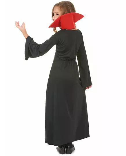 Dlouhý upírský kostým pro dívky Halloween, Velikost: 10-12 let (130-140 cm), image 3