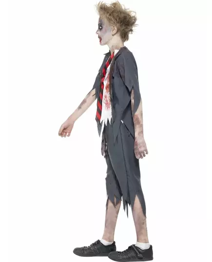 Zombie kostým školáka pro chlapce Halloween, Velikost: 10-12 let (145/158 cm), image 3