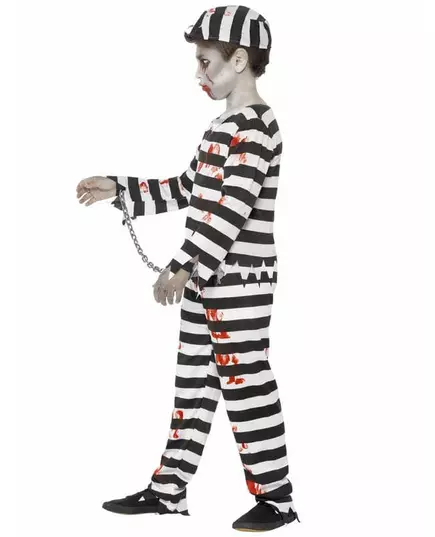 Kostým zombie vězně pro chlapce Halloween, Velikost: 10-12 let (145/158 cm), image 3