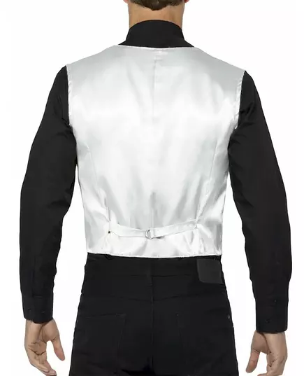 Stříbrná flitrovaná vesta pro dospělé, Velikost: Medium, image 3