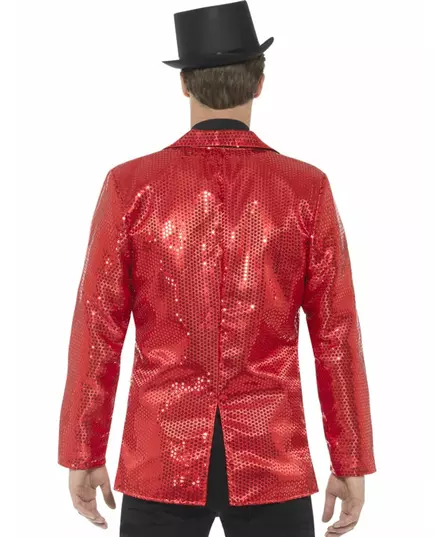Luxusní červené flitrované disco sako pro muže, Velikost: X-Large, image 3
