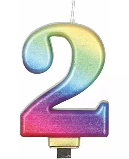 Vícebarevná číselná svíčka 8 cm, Velikost: 3, image 3