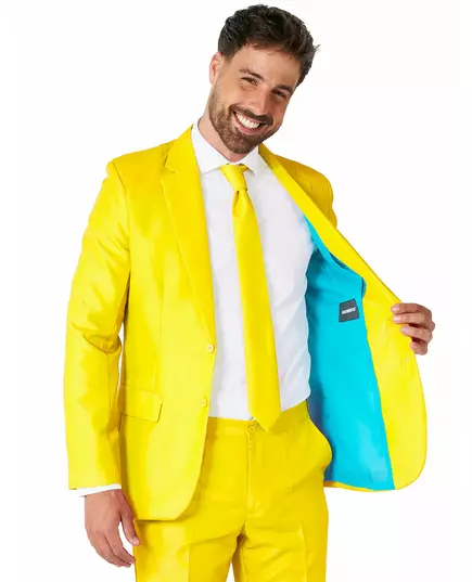 Mr. Solid žlutý pánský oblek Suitmeister, Velikost: Medium (EU 48-50), image 3