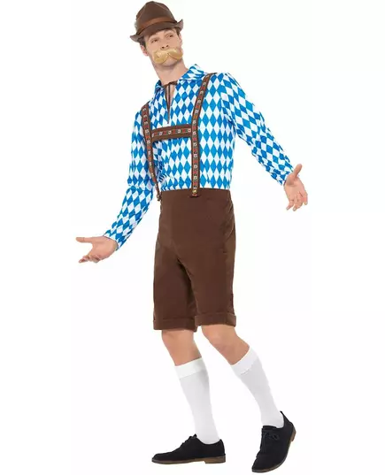 Bavorský kostým modro-hnědý pro dospělé, Velikost: X-Large, image 3