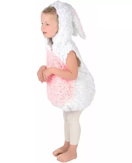 Dětský bezrukávový bílý a růžový králičí kostým, Velikost: 3-4 let (98-104cm), image 3