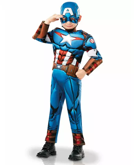 Deluxe kostým Captain America (animovaný seriál) pro chlapce, Velikost: 7-8 let (122 to 128 cm), image 3